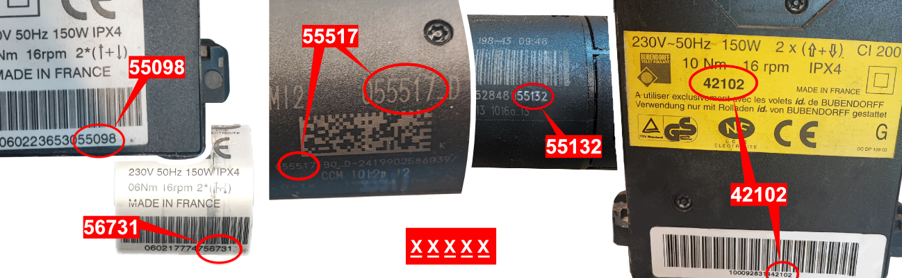 Comment trouver le numéro du moteur Bubendorff ?